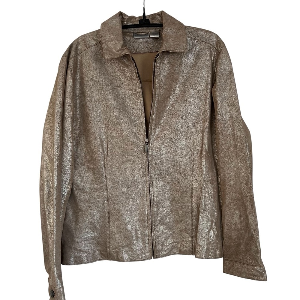 Shimmering Gold and Silver Light Weight Zip Jacket